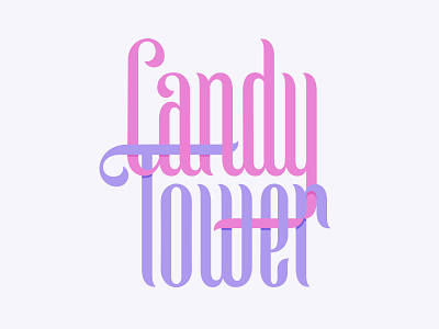 Candy Tower candy christmas lettering type