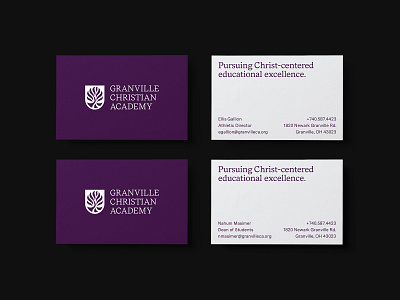 GCA Business Card business card education identity school