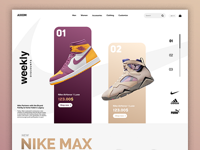 Footwear Concept Website UI Design