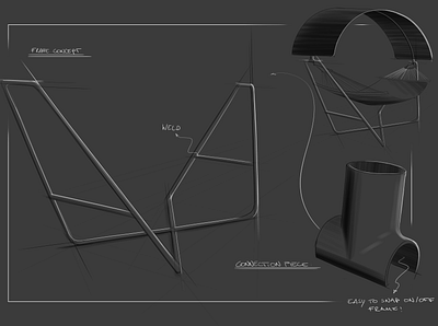 Hammock frame concept 2d drawing concept development concept sketch design design sketch digital product sketch digital sketch industrial