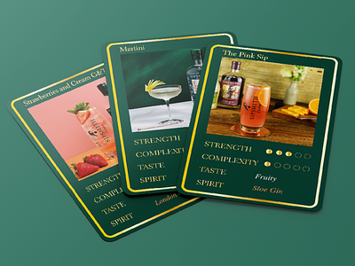 Sipsmith Cocktail Cards 2 branding collateral graphic design