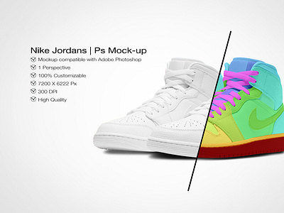 Nike Jordans | Photoshop Mockup adobe graphic design nike nike mockup photoshop mockup photoshop template shoe mockup