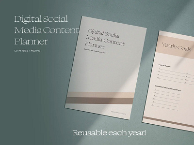 Digital Social Media Content Planner digital planner digital product social media planner