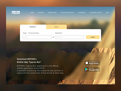 Motion Web Redesign Concept bus cyprus design redesign ticket travel ui uxui uxui design web