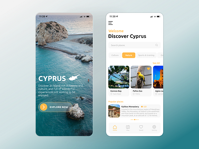 Discover Cyprus App app branding cyprus design graphic design illustration ios mobile mobile design travel app ui uxui
