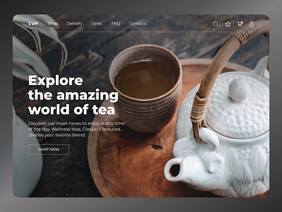Tea Shop Concept design tea tea shop ui uxui web web design