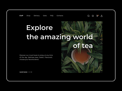 Tea Online Store Concept app branding design graphic design store tea ui uxui web web design
