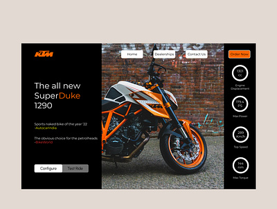 Superbike shop landing page automotives concept dailyui design figma inspiration landing page orange portfolio presentation shop typography ui uidesign ux uxdesign visual design web web design website design