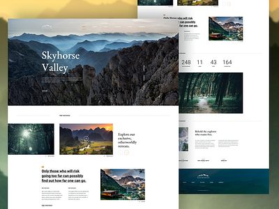 Natural resort landing page concept