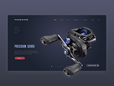 Hagane Gear Product page agency website hightech landingpage product page ui ux visual concept webdesign