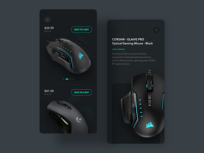 Gaming gear App concept