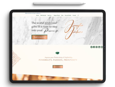 Website design and brand image for online female business coach