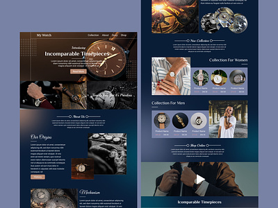 Watches web design adobe xd app design design figma graphic design illustration landing page design ui ui ux web design