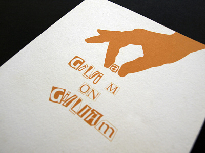 Gilliam on Gilliam cover art book co book cover design book covers flat design hand orange typography