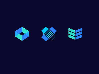 Box Shape Logo by Rong Yu on Dribbble