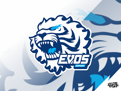 EVOS ESPORT Rebrand Idea blue branding coreldraw design esport esportlogo evos gamer gaming graphic design illustration logo mascot tiger tiger logo ui