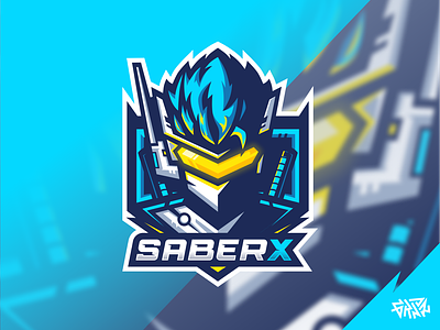 SABER-X | Mecha Robot Esport & Mascot logo