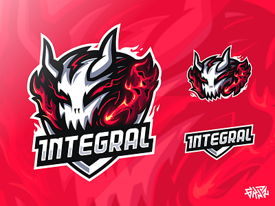 INTEGRAL | Skull Fame Mascot Logo branding coreldraw design esport esport logo esportlogo flames flames logo gamer gaming graphic design illustration logo mascot mascot logo red skul flame skull skull logo