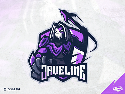 JAVELINE | Javeline Mascot Logo Esport branding coreldraw design esport esportlogo gamer gaming graphic design illustration javeline logo logo idea logobranding mascot mascotlogo idea purple spear twitch