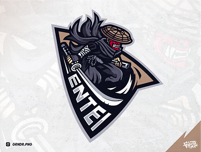 ENTEI | Ninja Ronin Esport Logo coreldraw design esport esportlogo gamer gaming illustration logo logoidea mascot ninja ninja logo ronin samurai logo streamer twitch