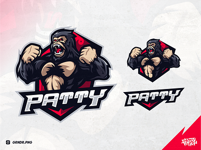 PATTY Angry Gorilla Esport Logo Mascot