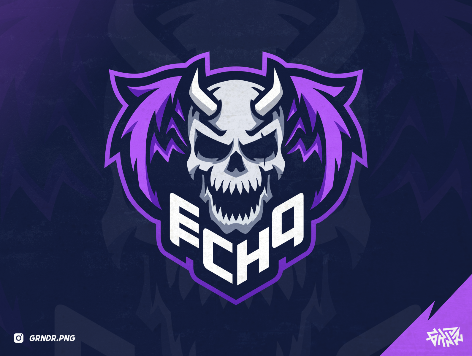 ECHO | Skull Bat Wing Esport Logo Mascot by Indra Giri on Dribbble