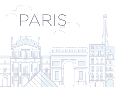 Paris Email Header buildings illustration paris