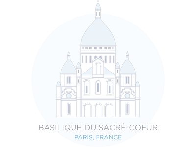 Sacré-Coeur buildings illustration paris