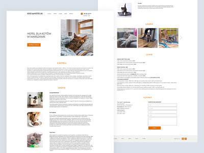 Hotel for cats concept landing page design ui