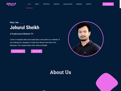 Personal portfolio design by Johurul Sheikh on Dribbble