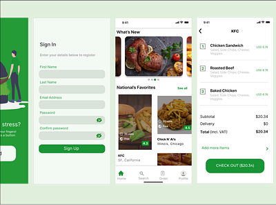 Food Delivery Template app design typography ui ux