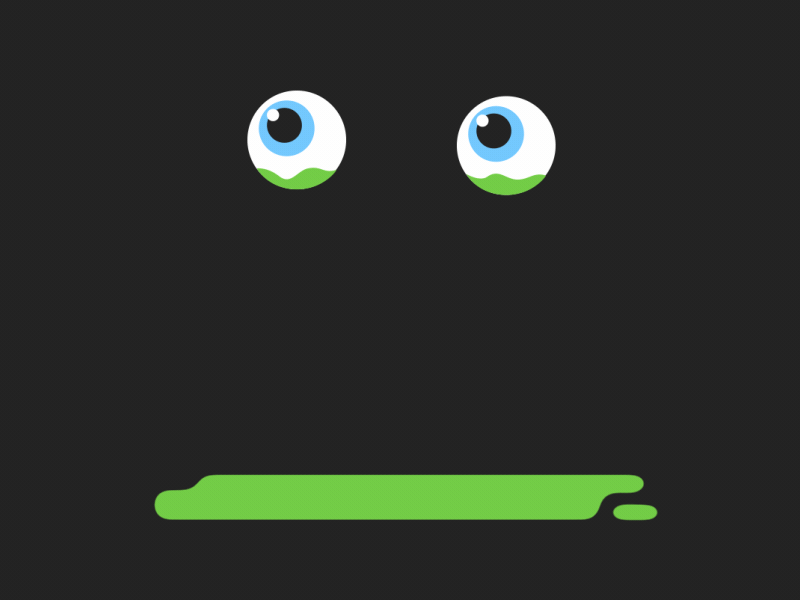 Jumping Eyeballs after effects animation eyeballs funny gif green halloween illustrator jumping motion motion graphic sticky