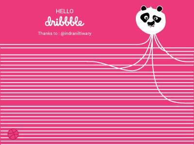 Hello Dribble energy vector illustration designing concept art dribbbble panda tshirt art vectorartist dribbleartist designe dribbleinvite invite dribble