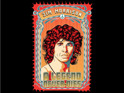 JIM MORRISON fan legend illustrator illustration designer design artwork art trance trippy technolover music jim morrison