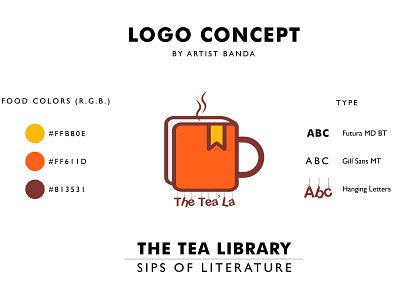 The Tea Library artist banda brand identity branding cafe concept design language designing graphicdesigner illustraion library logo mumbai pune restaurant tea