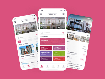Property Selling and Buying App UI Design branding e property graphic design ui