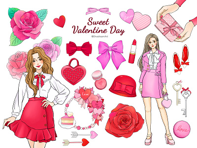 Sweet Valentine day design digitalart digitaldrawing drwawing graphic design illust illustration illustrator