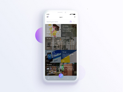 Shyapp app flat design ios 8 message purple ui user experience ux