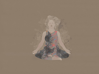 meditation asana body colors design face girl health illustration illustrator ilustracion inspire meditation people textura vector woman yoga