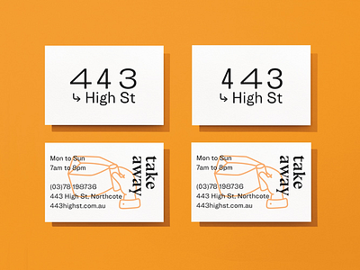 Cafe & Vintage Store Business Cards brand identity branding business card logo logotype orange