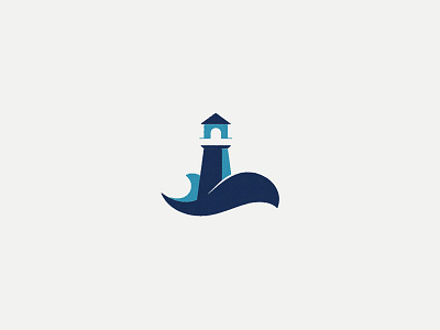 Lighthouse Redux blue icon lighthouse logo ocean sea