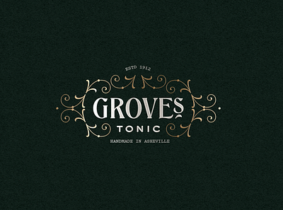 Grove's Tonic brand branding design label type victorian vintage