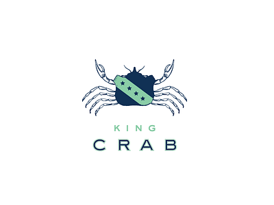 The King Crab crab crest horseshoe crab company king crab sackers gothic