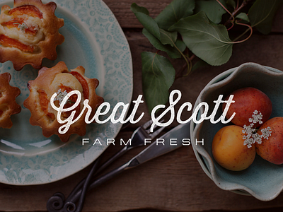 Great Scott brand farmer great scott local produce logo
