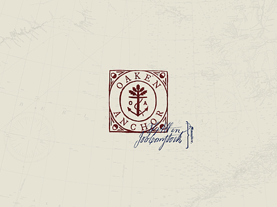 Oaken Anchor anchor brand crest logo oak seal stamp