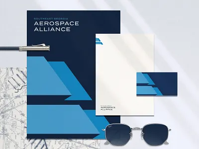 SG Aerospace Alliance Branding a monogram aa aa monogram aerospace airplane brand branding collateral flag fort foundry pencil sans serif stationary termina