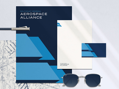 SG Aerospace Alliance Branding a monogram aa aa monogram aerospace airplane brand branding collateral flag fort foundry pencil sans serif stationary termina