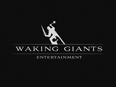 Waking Giants castle cloud entertainment fantasy floating giant logo waking giants