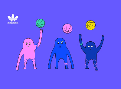 Adidas. Personal Project adidas basketball basketball player branding design fun illustrator modern monster pixelmator play vector