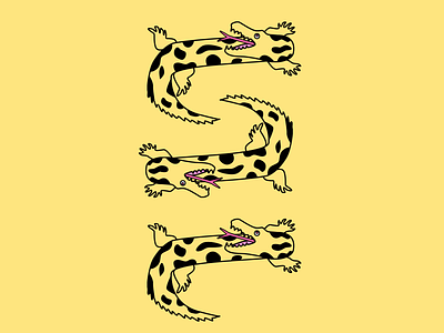 Snacrodile art crocodile design illustration illustrator pixelmator snake vector yellow